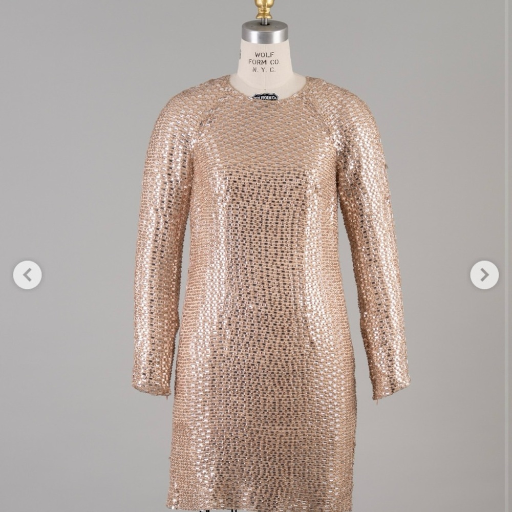 Kaufman Franco Runway Gold Plated Dress